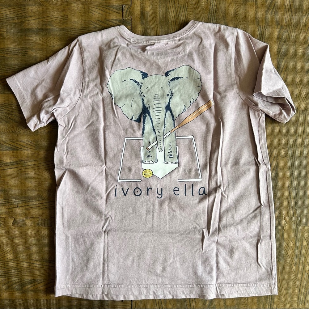 Ivory Ella | Elephant Baseball T-Shirt | Size S